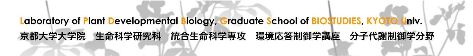 京都大学大学院　生命科学研究科　分子代謝制御学分野